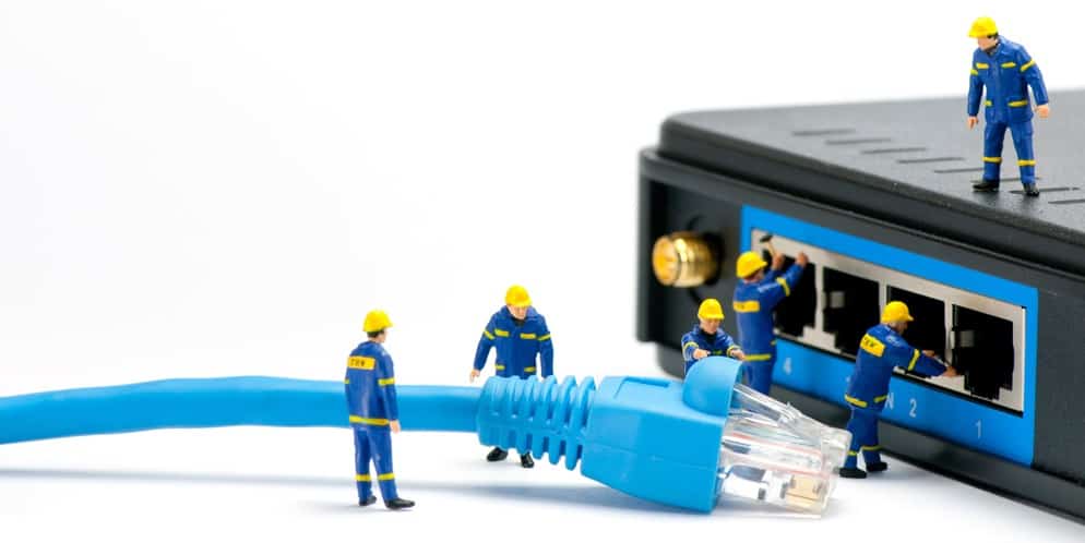 Wired Router Ethernet Cable Connection